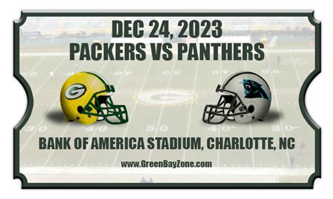 football tickets panthers vs packers